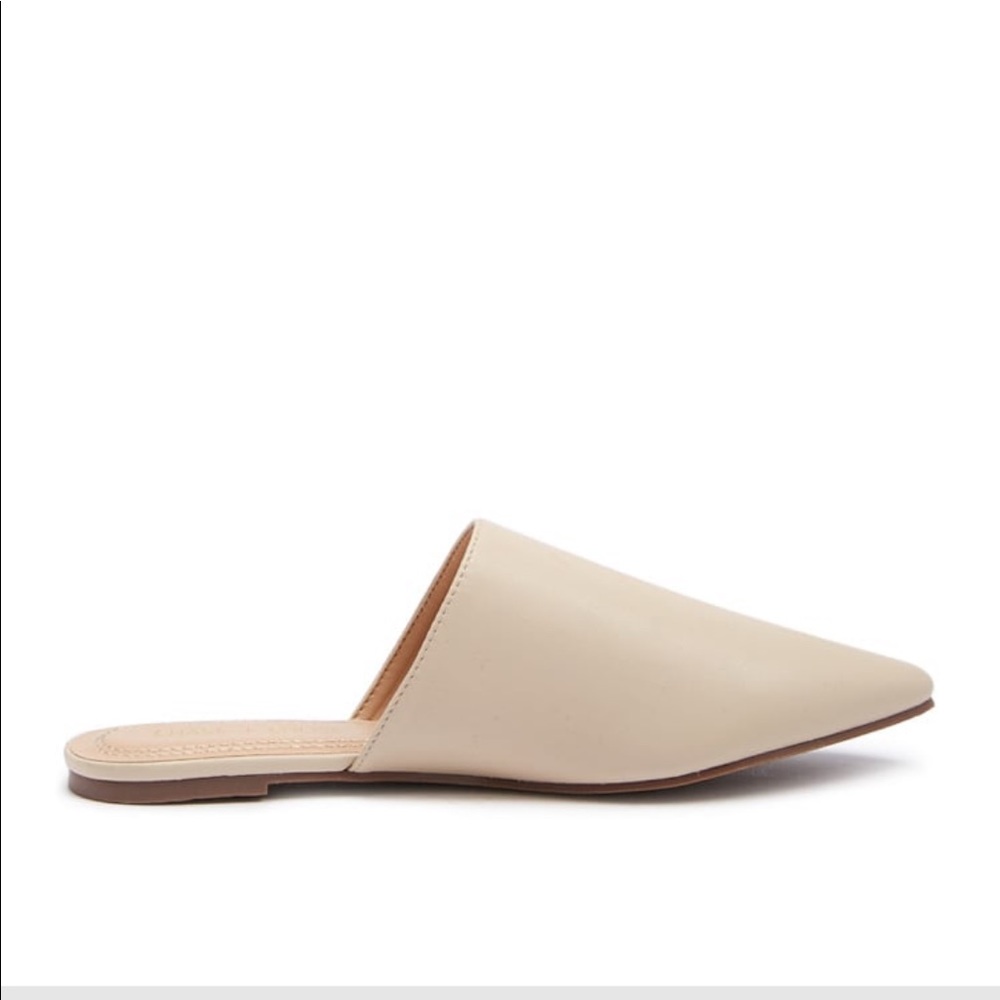Nude Faux Leather Mules